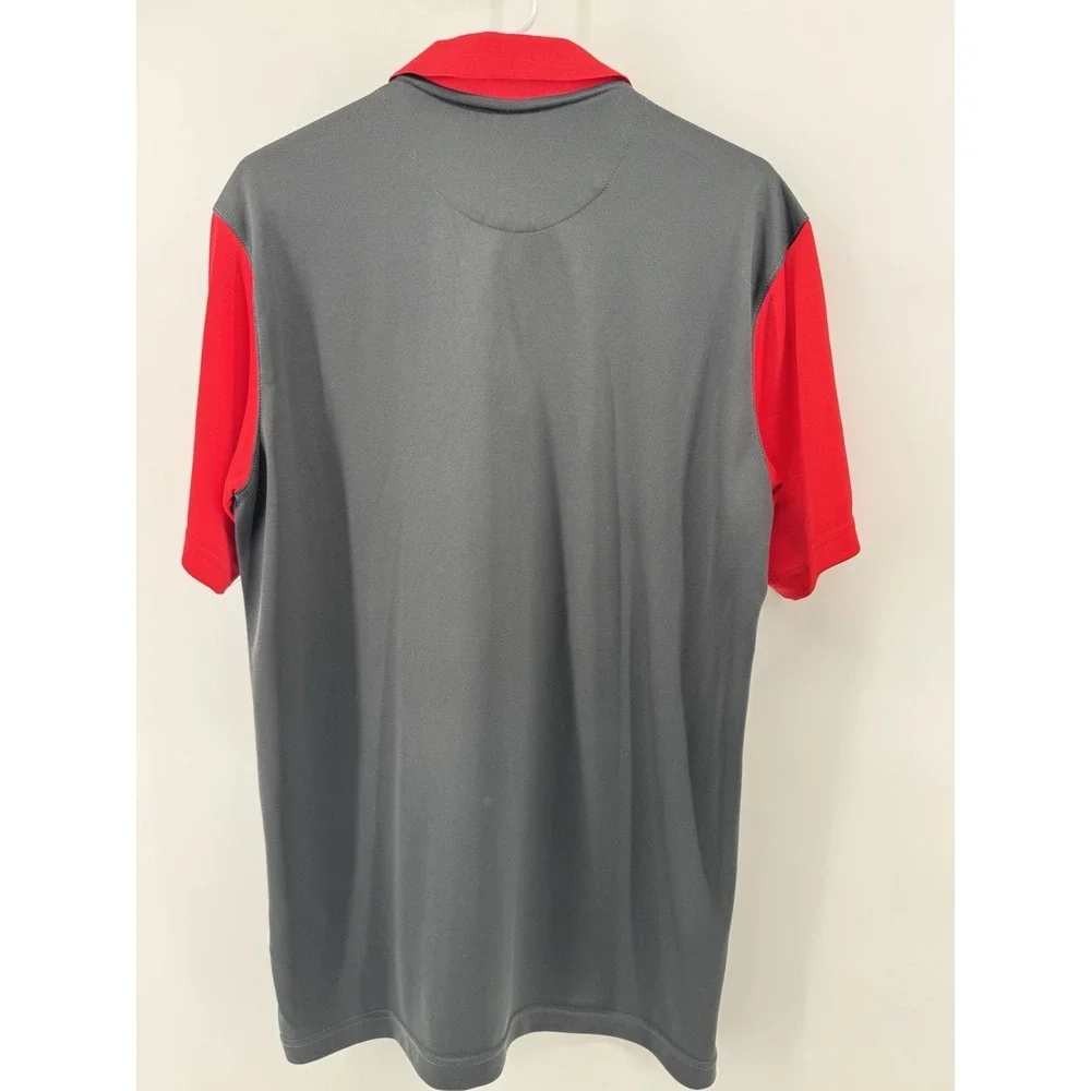 Ole Miss Rebels Nike Golf Polo Shirt Mens M Red / Gray Short Sleeve‎ Dri-Fit